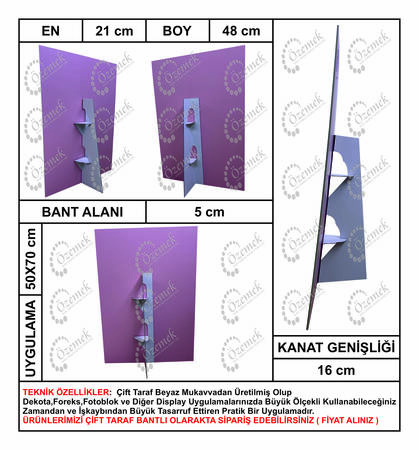  - 48 cm Karton Ayak Tek Kanatlı 1000 Adet