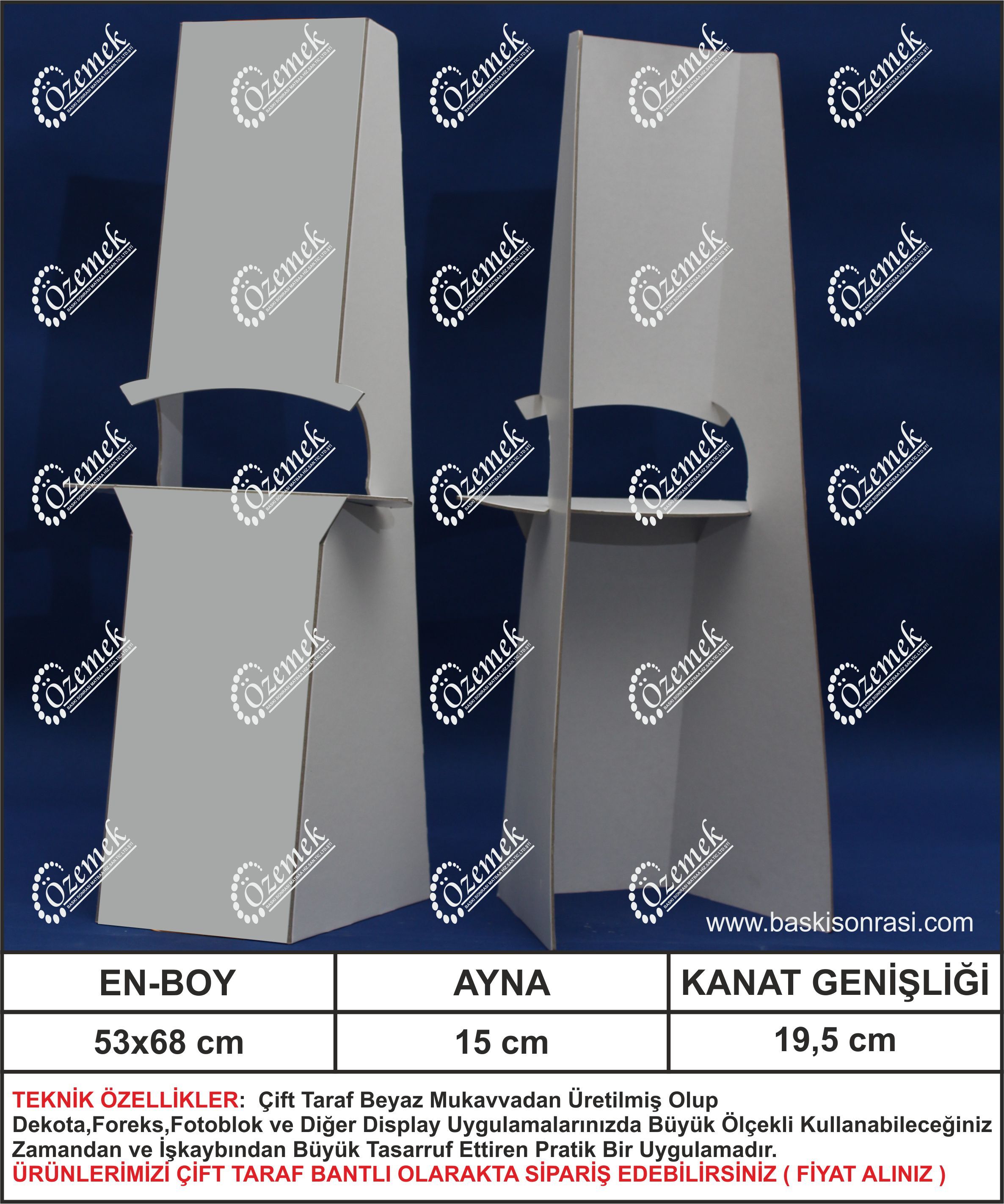 Karton Poster Tutucular 2 Kanatlı