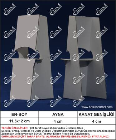  - Karton Poster Ayağı 11 cm 100 Adet