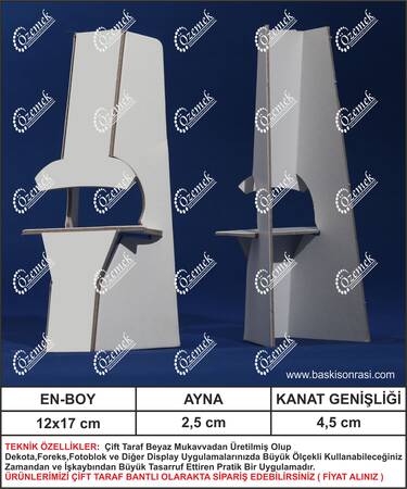  - Karton Poster Ayağı 17 cm 100 Adet