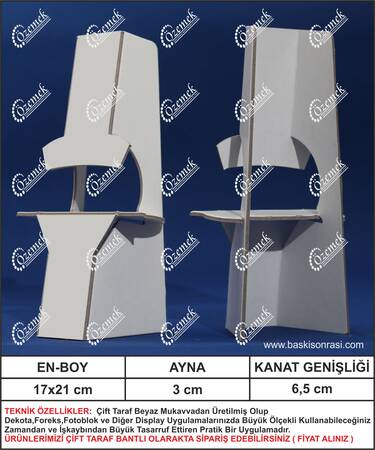  - Karton Poster Ayağı 21 cm 100 Adet