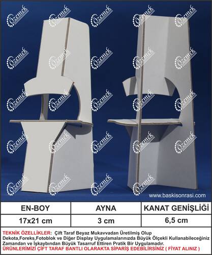 Karton Poster Ayağı 21 cm 100 Adet