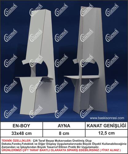 Karton Poster Ayağı 48 cm 100 Adet