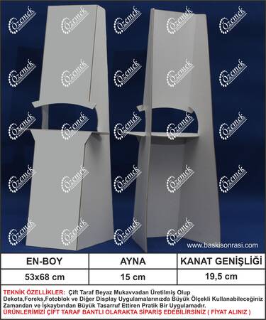  - Karton Poster Ayağı 68 cm 100 Adet