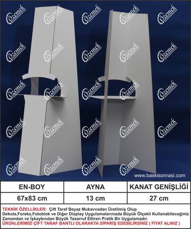  - Karton Poster Ayağı 85 cm 1000 Adet